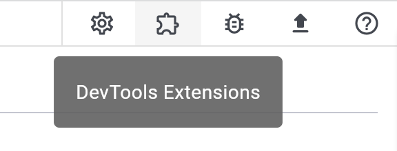DevTools Extensions menu button